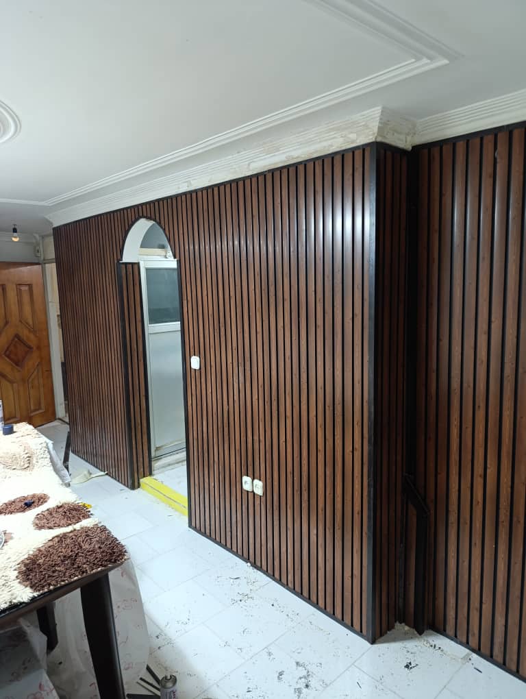 اجرای دیوارپوش ترموآل PVC در ویلا شمال